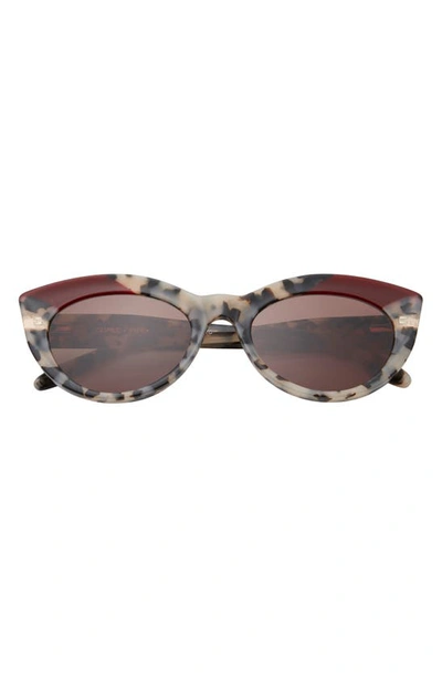 Glemaud X Tura 56mm Cat Eye Sunglasses In Ivory