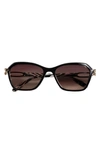 Glemaud X Tura 57mm Square Sunglasses In Black
