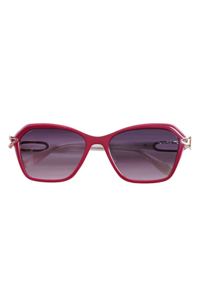 Glemaud X Tura 57mm Square Sunglasses In Red