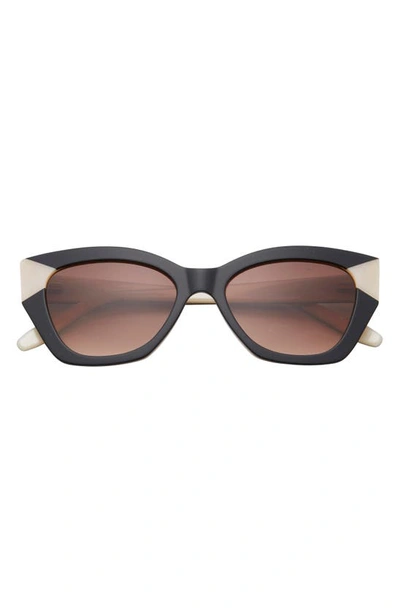 Glemaud X Tura 55mm Cat Eye Sunglasses In Black
