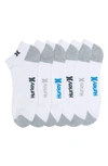 Hurley Pack Of 6 Terry Ankle Socks In White/ Blue