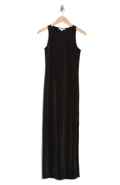 Tash And Sophie Sleeveless Pliss Maxi Dress In Black | ModeSens
