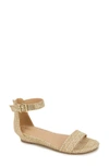 Reaction Kenneth Cole Great Viber Ankle Strap Sandal In Natural Raffia