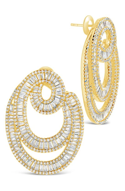 Sterling Forever Arie Cz Statement Earrings In Gold