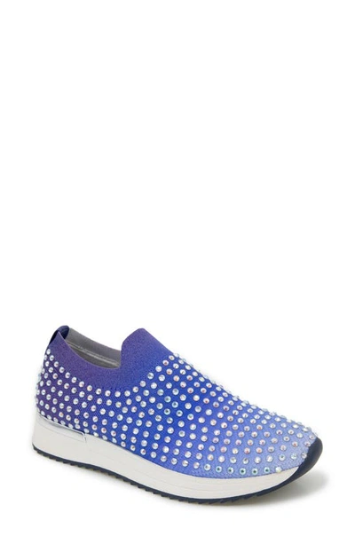 Reaction Kenneth Cole Cameron Jewel Jogger Sneaker In Blue Ombre Knit