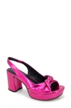 Reaction Kenneth Cole Rylee Slingback Platform Sandal In Hot Pink Metallic