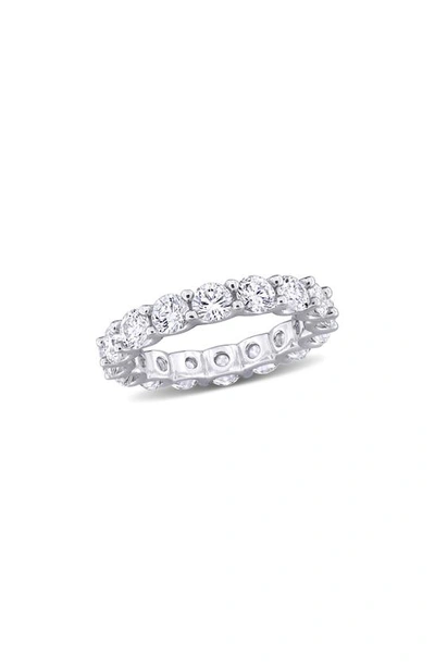 Delmar Created White Sapphire Band Ring In Metallic