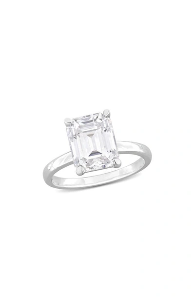 Delmar Dew Octagon Created Moissanite Ring In Metallic