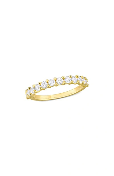 Delmar Created White Sapphire Band Ring In Gold