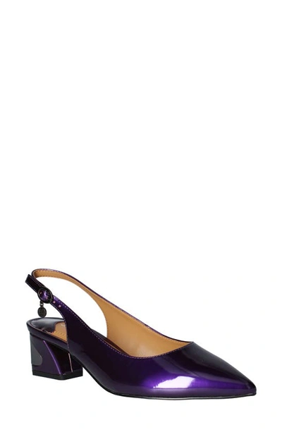 J. Reneé J.renée Shayanne Slingback Pointed Toe Pump In Purple/ Blue/ White