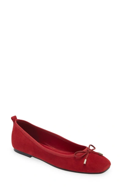 Marc Fisher Ltd Ubet Ballet Flat In Medium Red