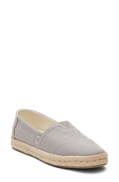 Toms Classic Alpargata In Drizzle Grey Recycled Cotton Slubby