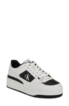 Calvin Klein Alondra Platform Sneaker In Black,white- Manmade