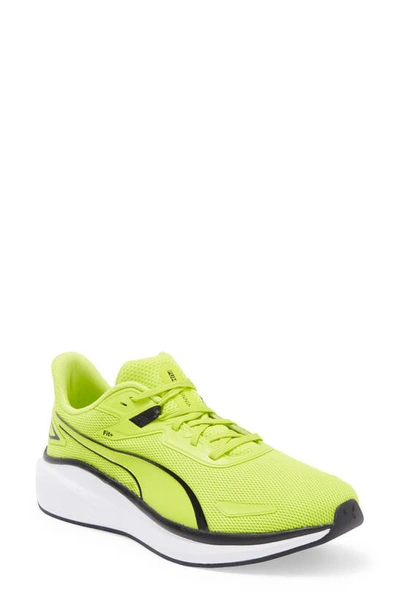 Puma Skyrocket Lite Running Shoe In Lime Pow- White