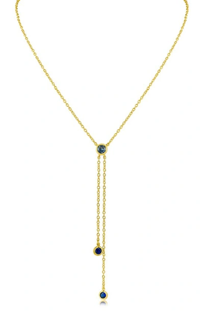 Cz By Kenneth Jay Lane Cz Lariat Necklace In Green