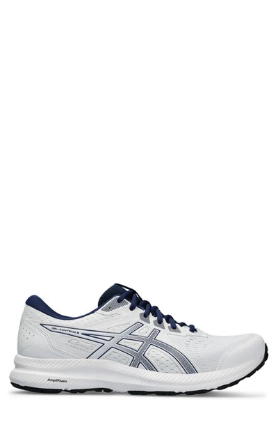 Asics Gel-contend 8 Standard Sneaker In White/ Blue Expanse
