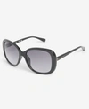 Kenneth Cole Ultem Oversized Square Smoke Gradient Sunglasses In Black