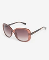 Kenneth Cole Ultem Oversized Square Sunglasses In Brown