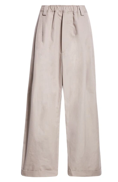 Meryll Rogge Elastic Wide-leg Chino Pants In Dyed Cotton Canva