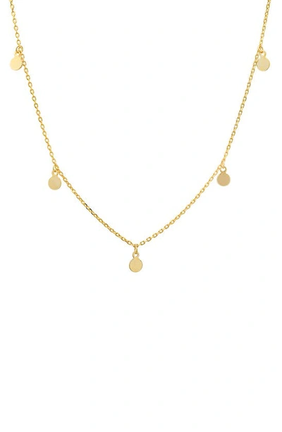 Queen Jewels Dangle Fringe Station Necklace In Gold