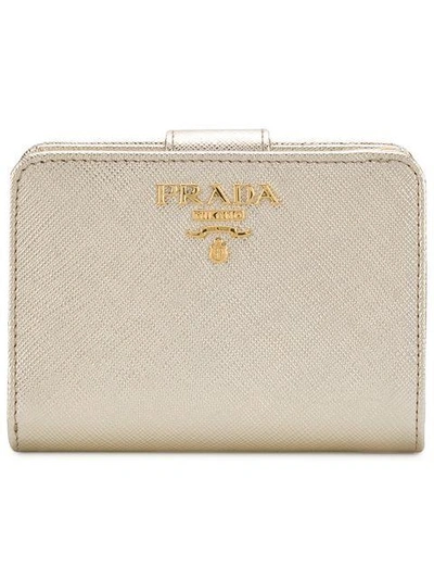 Prada Leather Classic Wallet - Metallic