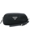 Prada Logo Make Up Bag - Black