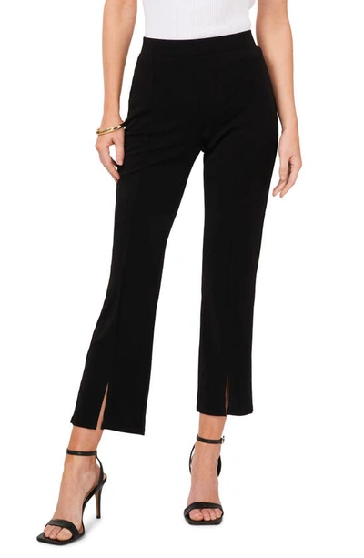 Chaus Front Slit Crop Trousers In Black