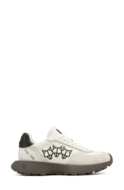 Naked Wolfe Prime Leather Trainer In White-leather