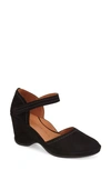 L'amour Des Pieds Orva Wedge Sandal In Black Kidsuede