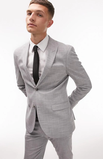 Topman Skinny Suit Jacket In Grey