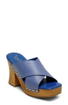 Free People Mallory Platform Slide Sandal In Seascape