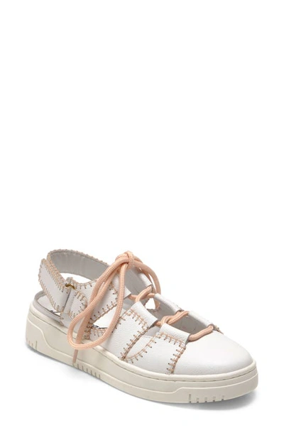 Free People Thirty Love Platform Slingback Sneaker In White