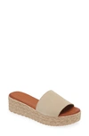 Cordani Bizzy Espadrille Platform Wedge Slide Sandal In Sand-arena Suede