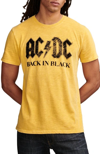 Lucky Brand Ac/dc Graphic T-shirt In Yolk Yellow