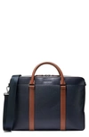 Cole Haan Triboro Leather Briefcase In Blue