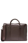 Cole Haan Triboro Leather Briefcase In Dark Chocolate