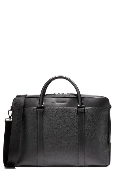 Cole Haan Triboro Leather Briefcase In Burgundy