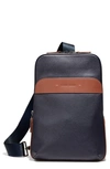 Cole Haan Triboro Leather Sling In Navy/ New British Tan