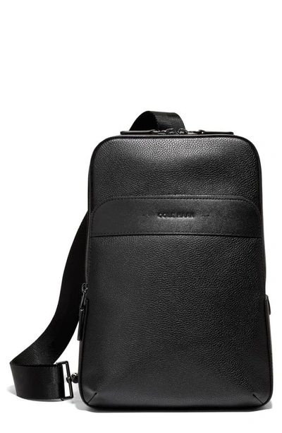 Cole Haan Triboro Leather Sling In Black