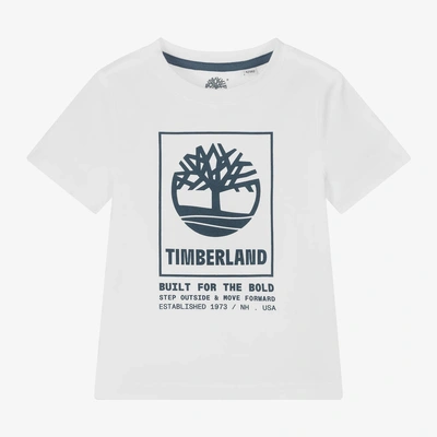 Timberland Kids' Boys White Organic Cotton T-shirt