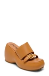 Free People Mila Wedge Slide Sandal In Vachetta