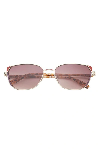 Glemaud X Tura 59mm Cat Eye Sunglasses In Gold
