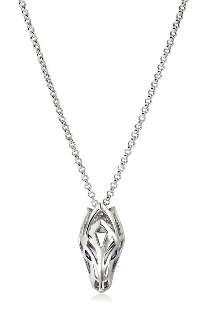 John Hardy Naga Pendant Necklace In Silver