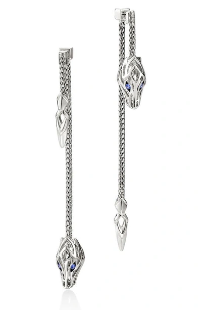 John Hardy Naga Drop Earrings In Silver