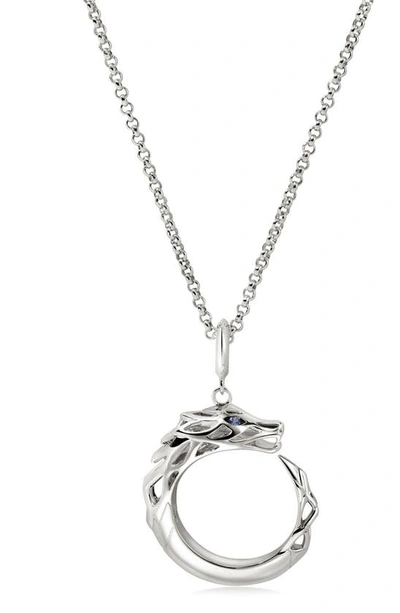 John Hardy Naga Pendant Necklace In Silver