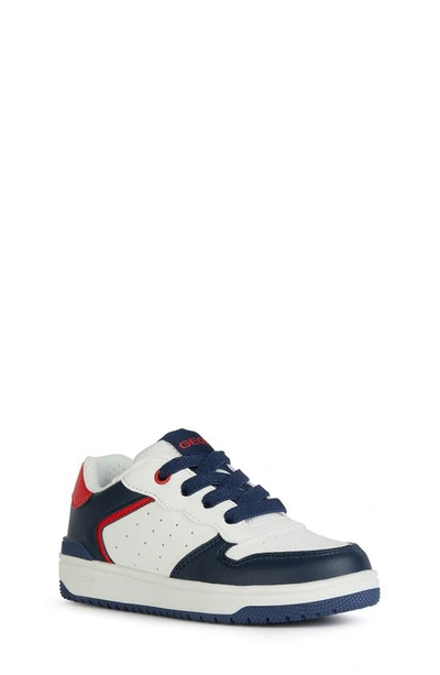 Geox Boy's Washiba Low Top Sneakers, Toddlers/kids In White/navy