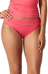 Tommy Bahama 'pearl' High Waist Bikini Bottoms In Coral Coast