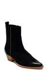 Free People Bowers Embroidered Bootie In Black/ Sand Dune