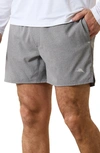Tommy Bahama Maui Breaker Swim Trunks In Fog Grey