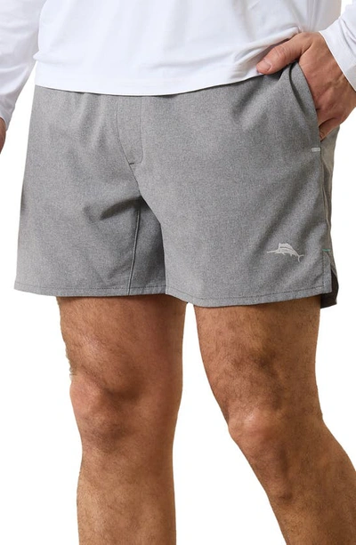 Tommy Bahama Maui Breaker Swim Trunks In Fog Grey